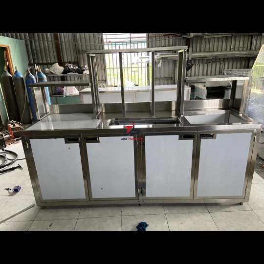 Quầy pha chế 2m inox 304