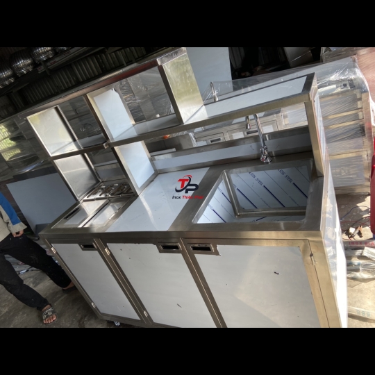 Quầy pha chế 1m5 inox 304