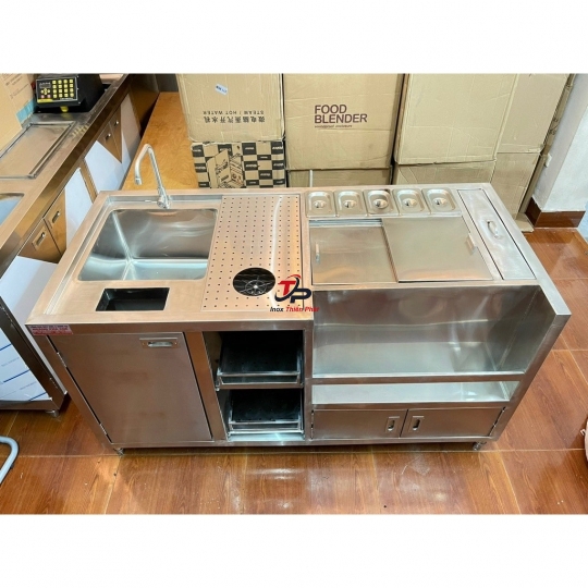 Quầy Pha Chế Inox 1m5 