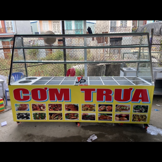 Tủ hâm nóng thức ăn 16 khay 2 nồi